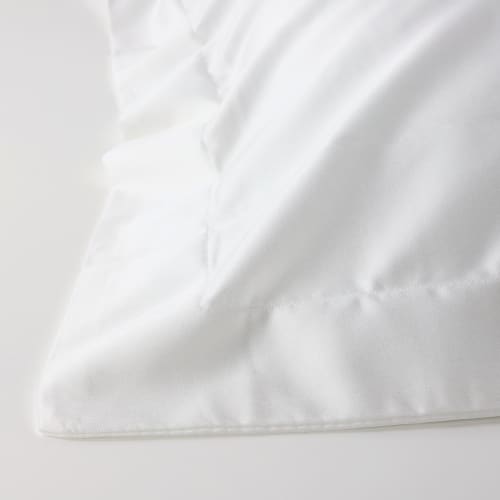 Funda Decorativa para Almohada Naked, Tejido de Satén T300, 60 % Algodón/40 % Tencel Modal, Estándar, 21x27+2, Blanco